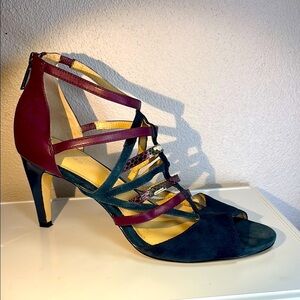 Calvin Klein Blue and Purple Strappy Heels